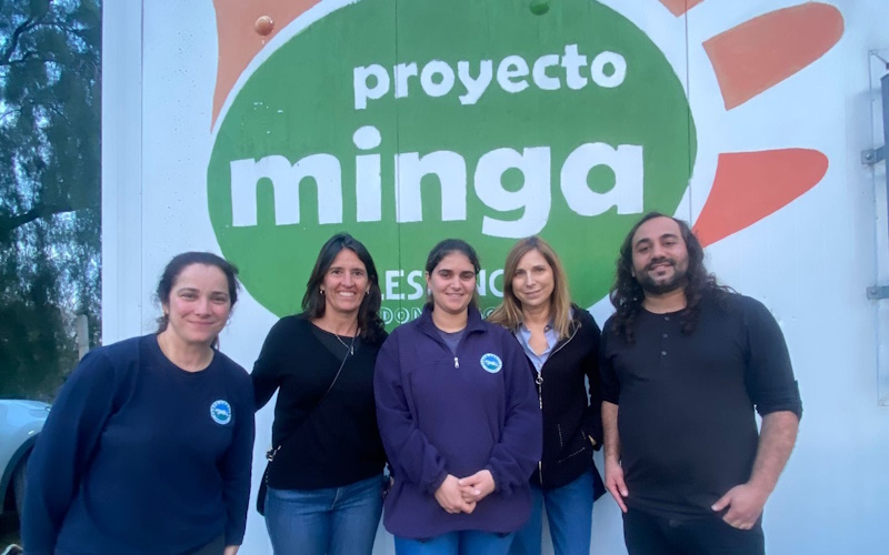 Visita de Banco de Alimentos Uruguay y Campo Longley a Proyecto Minga,  2023.